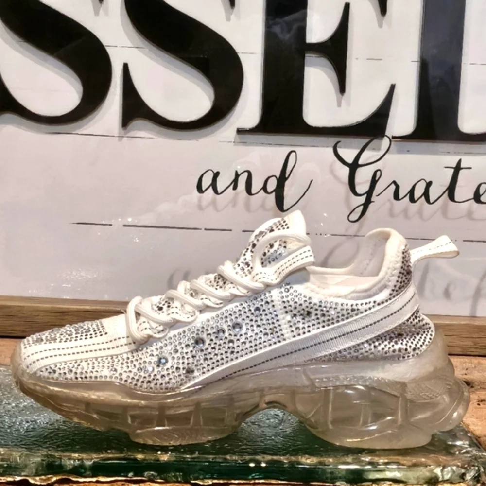 Steve Madden Maxima Rhinestone-Trim Sneakers Wmns 4